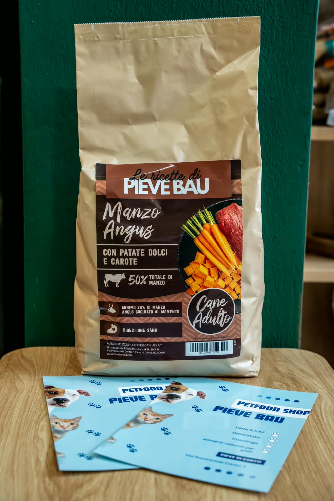 Croccantini manzo angus grainfree Le ricette di Pieve Bau- cane adulto taglia media/grande