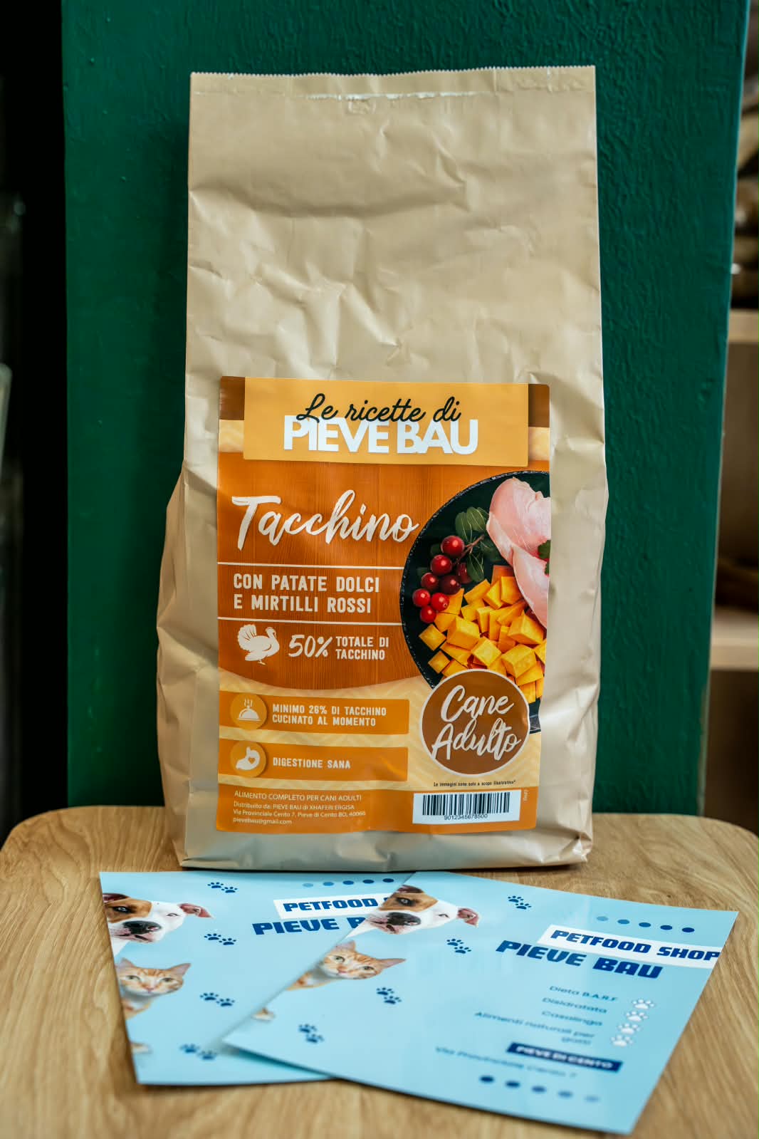 Croccantini tacchino grainfree Le ricette di Pieve Bau-cane adulto taglia media/grande